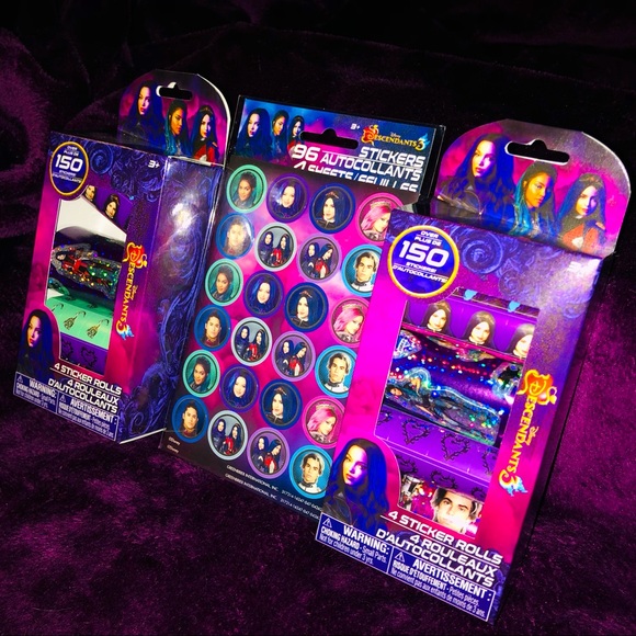 🍎🪄NWT Disney Descendants 3 MEGA Sticker Bundle 396 Stickers Full-Color Metallic - Picture 7 of 10